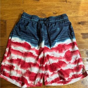 George Men's Red and Navy Swim Trunks 5 inch inseam